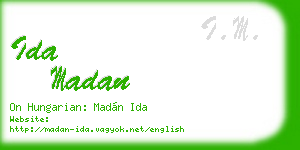 ida madan business card